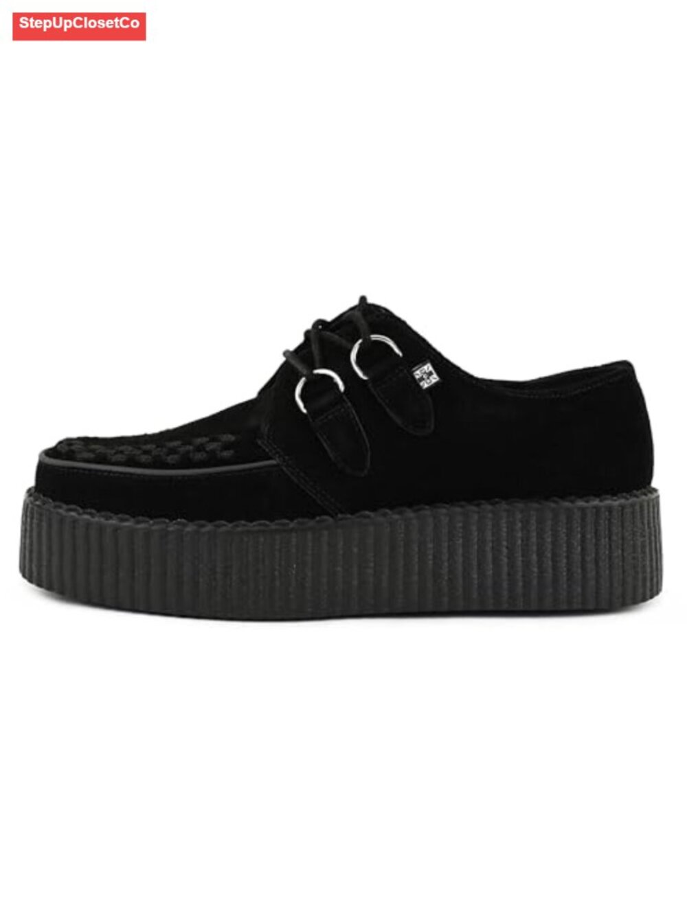 Suede Mondo Creepers Lace Up Platform Shoes Chunky Sole